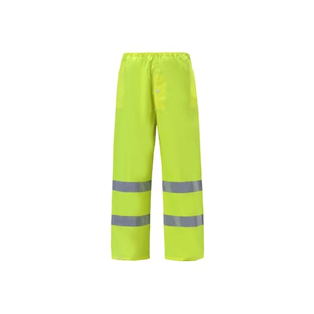 2W International Light Weight High Viz Rain Pants, Large, Lime 155P-E L